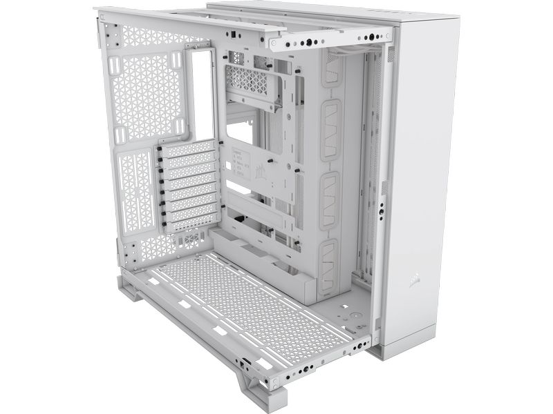 Corsair PC-Gehäuse 6500D Airflow Weiss Mid-Tower PC-Case mit Zwei-Kammer-Design und herausragendem Luftstrom