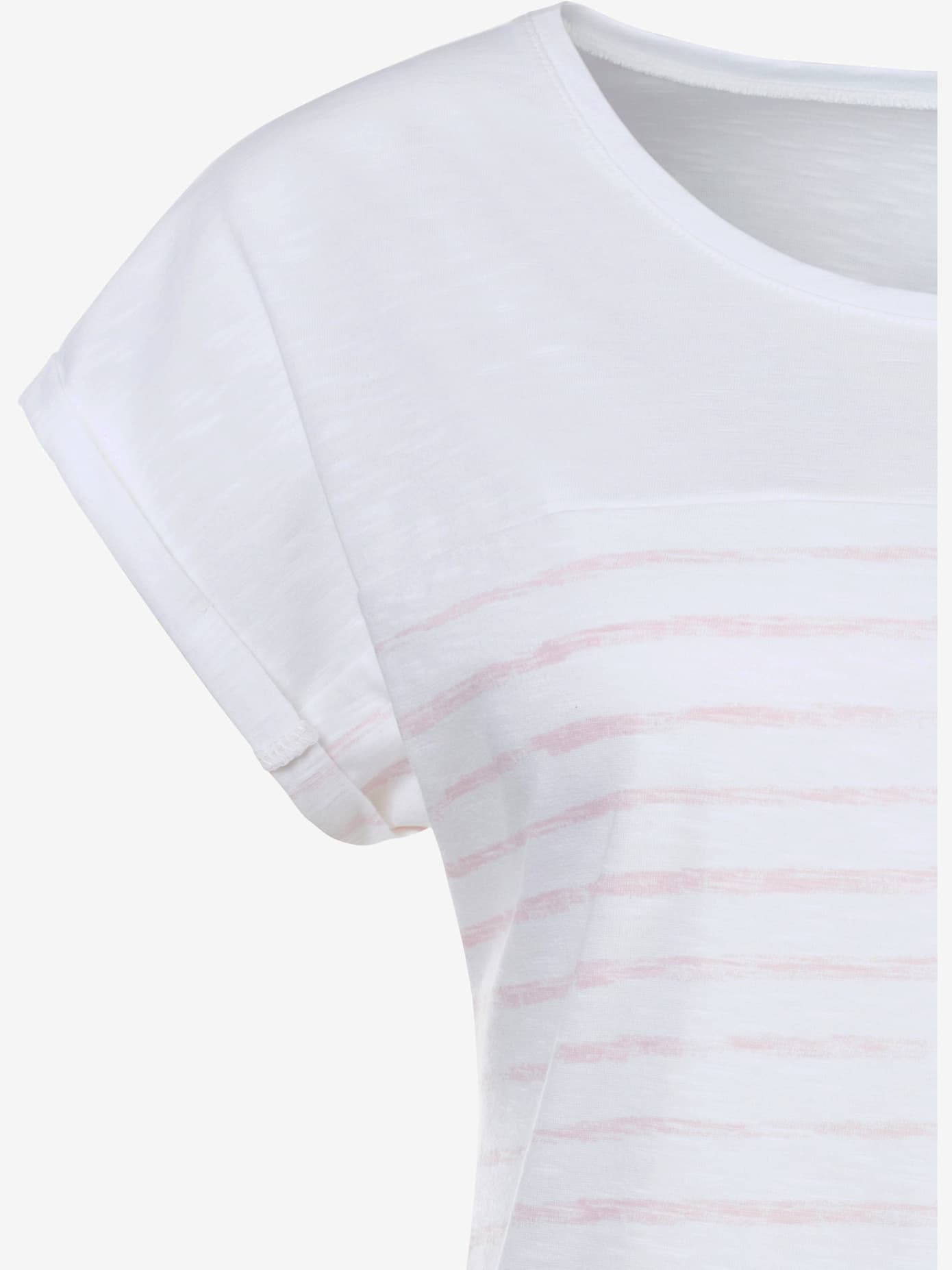T-shirt manches à bords francs avec ourlet à revers