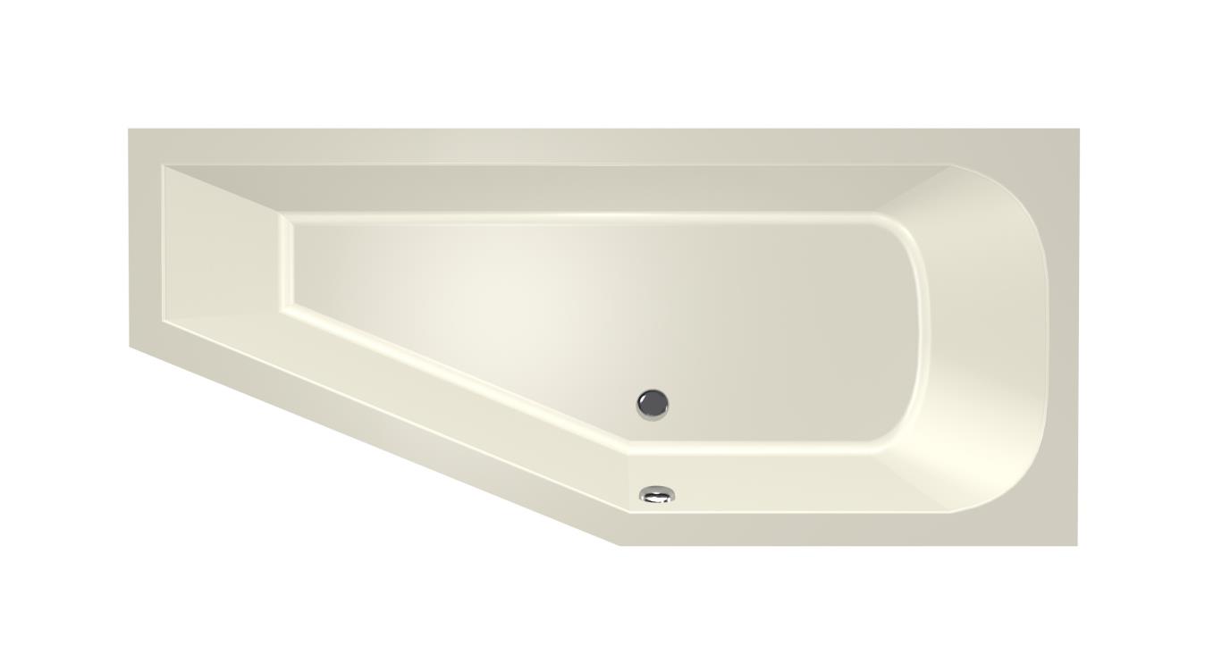 Xenz Lagoon Compact badkuip rechts 160x75x40cm pergamon
