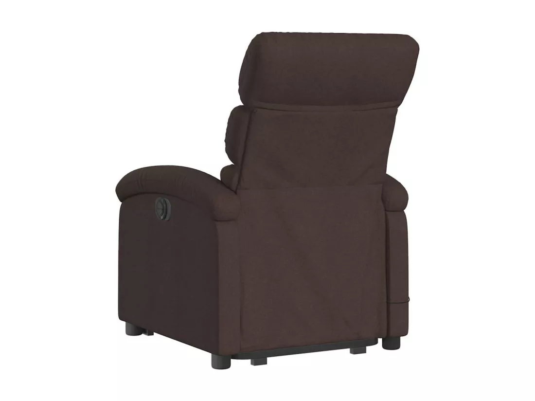 Fauteuil inclinable massant Marron foncé Tissu