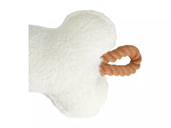Jouet à corde en peluche os sonore pour chien 