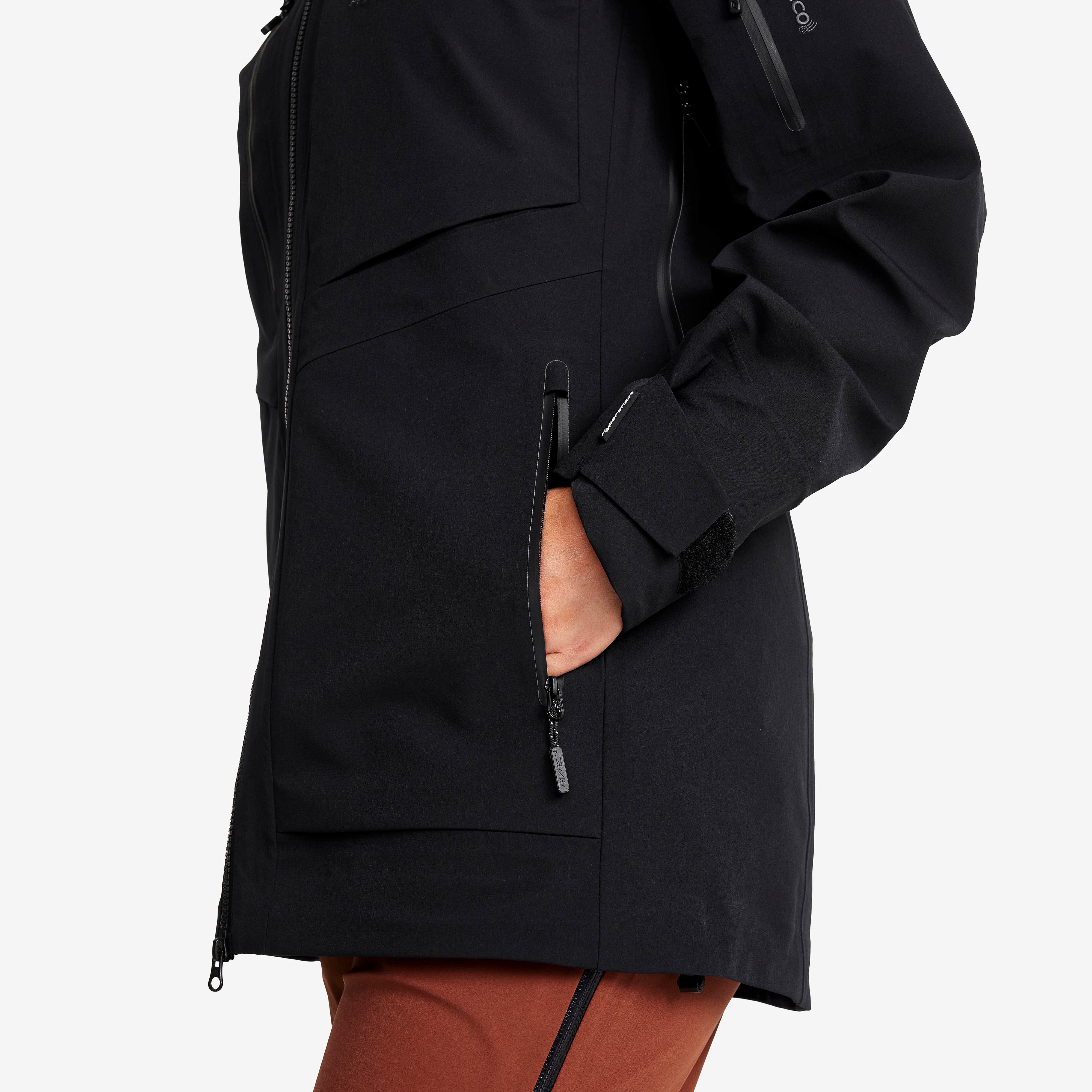 Cyclone Long 3L Jacket Dame Black