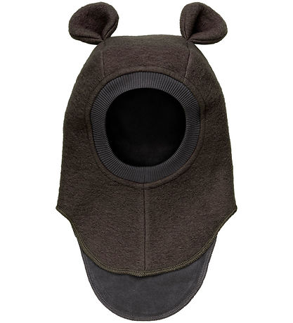 Huttelihut Elefanthue - Uld - 2-lags - Dark Brown Melange m. ?re