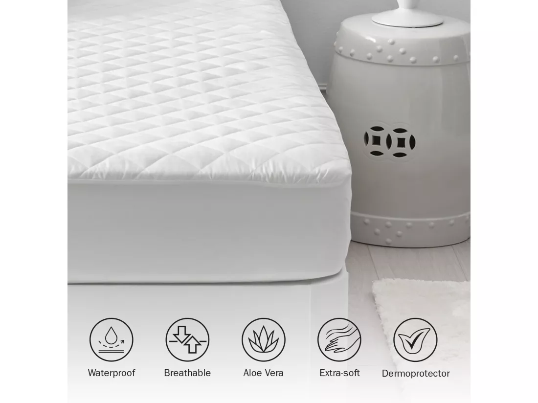 Protège-matelas matelassé à l'Aloe Vera