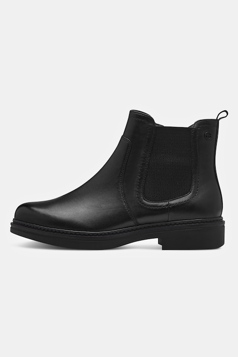 Tamaris Leder-Chelseaboots, Zipper, Wechselfußbett