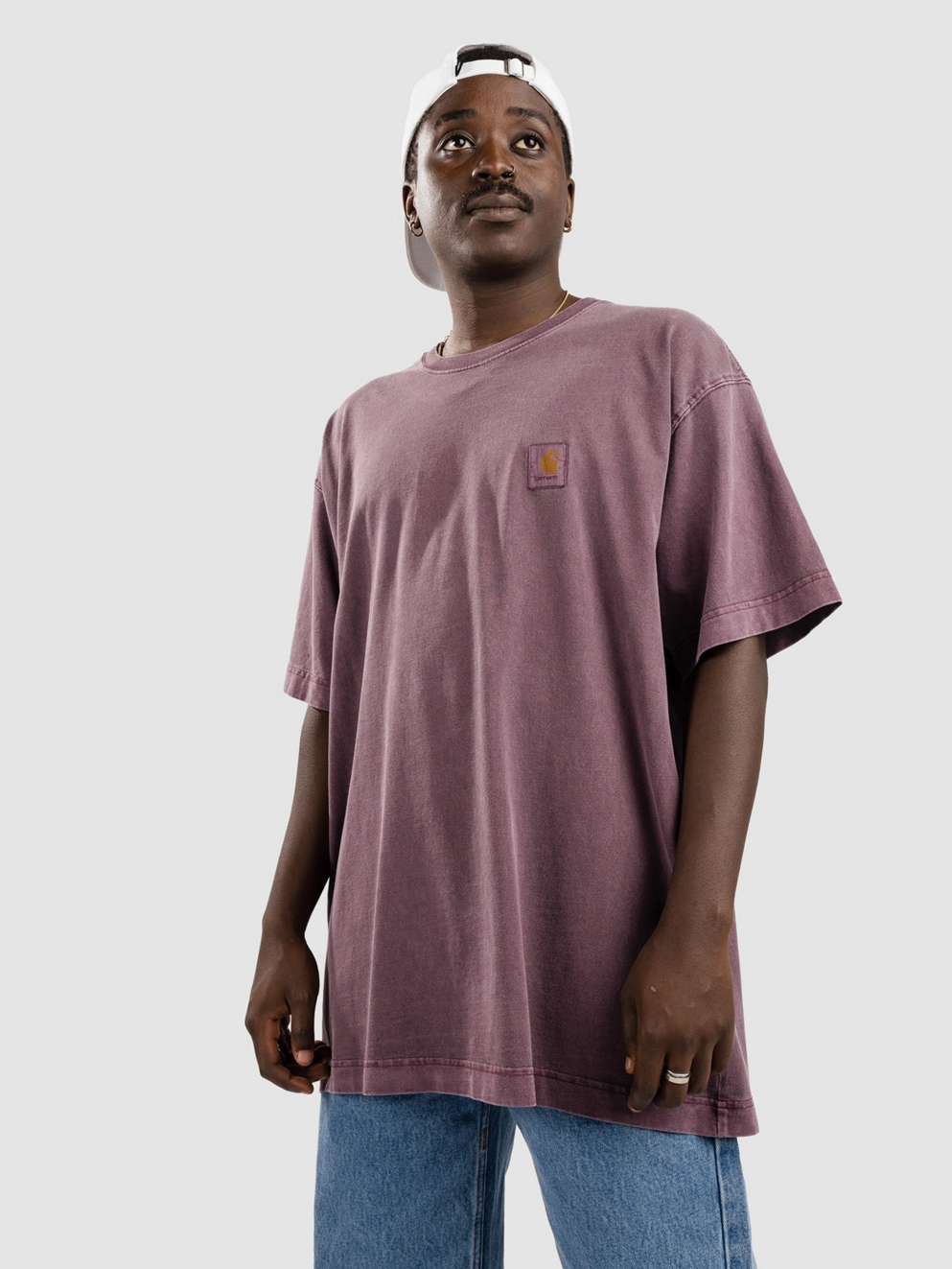 Carhartt WIP Vista T-Shirt garment dyed dark plum