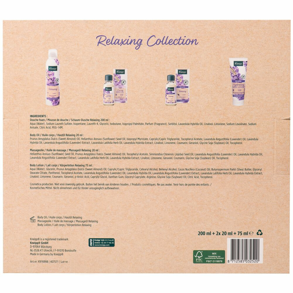 Kneipp Luxe Geschenkset Relaxing Lavendel4 stuks