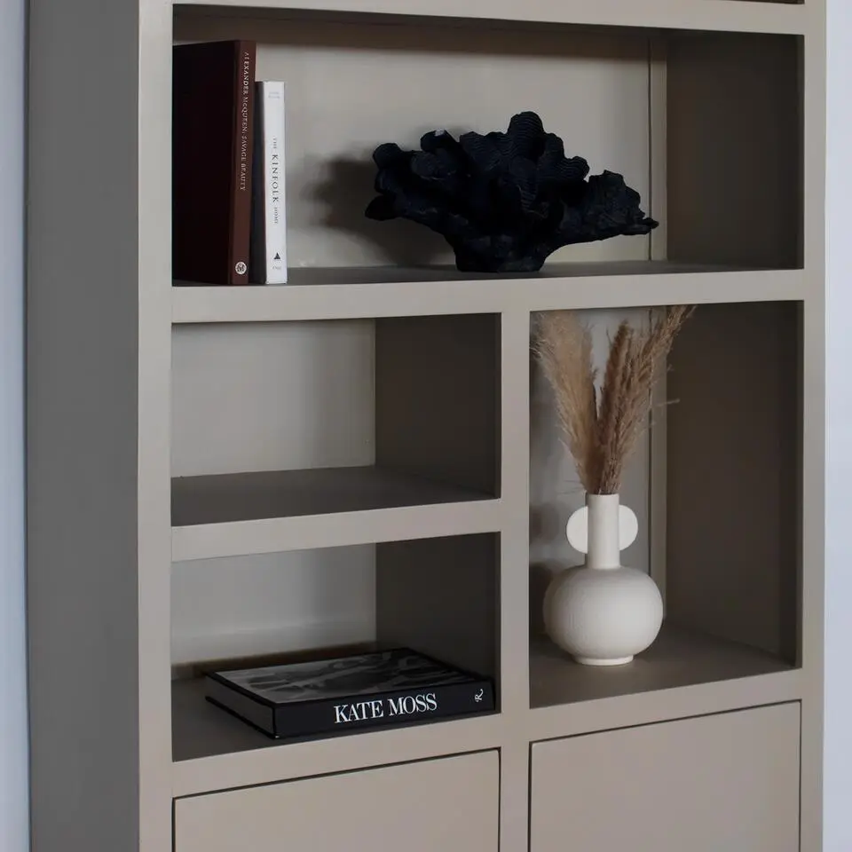 Wandkast Hardhout Beige - 120x45x220cm - Xander