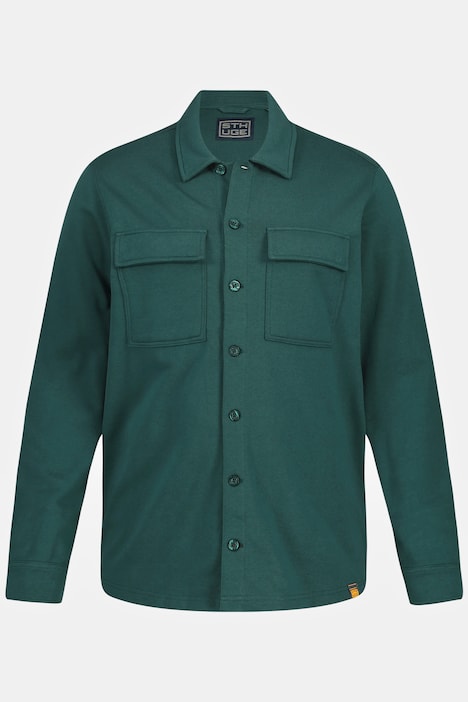 STHUGE Overshirt, Sweat, Langarm, Kentkragen, bis 8 XL