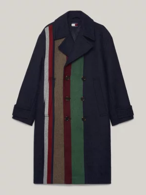 Casaco de lã listrado oversized Tommy x Pendleton New York