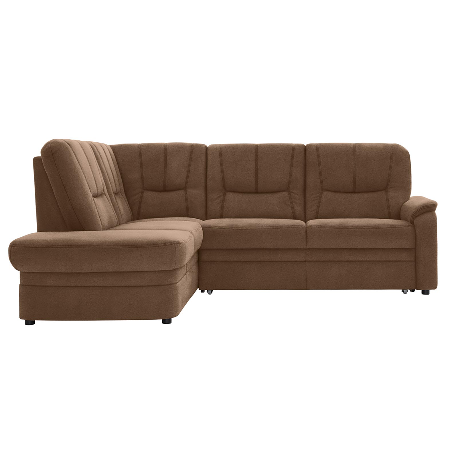 polsterpower Ecksofa - Holiday mandel - Basismodell - Ottomane links