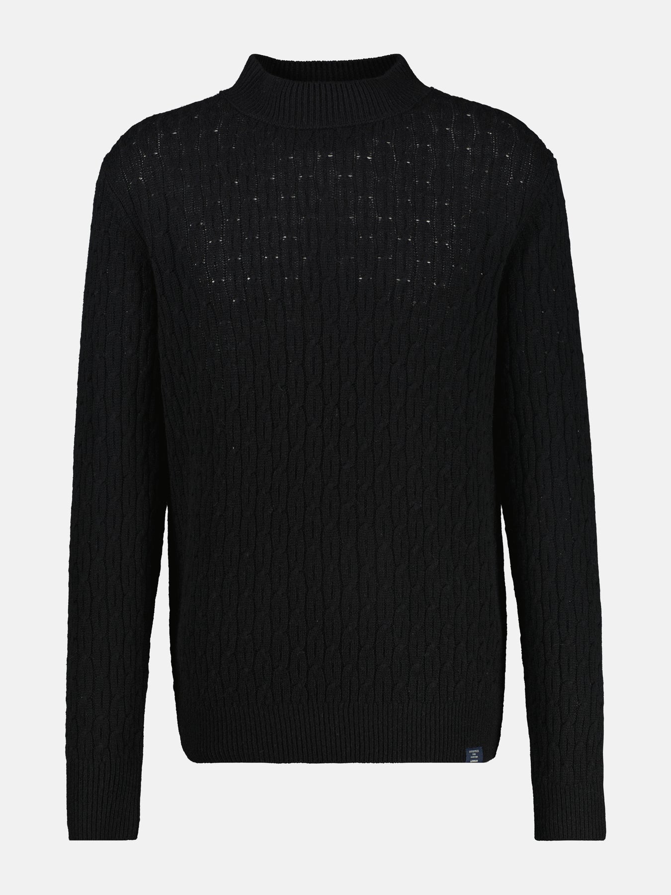 Cable-Strickpullover mit Turtleneck