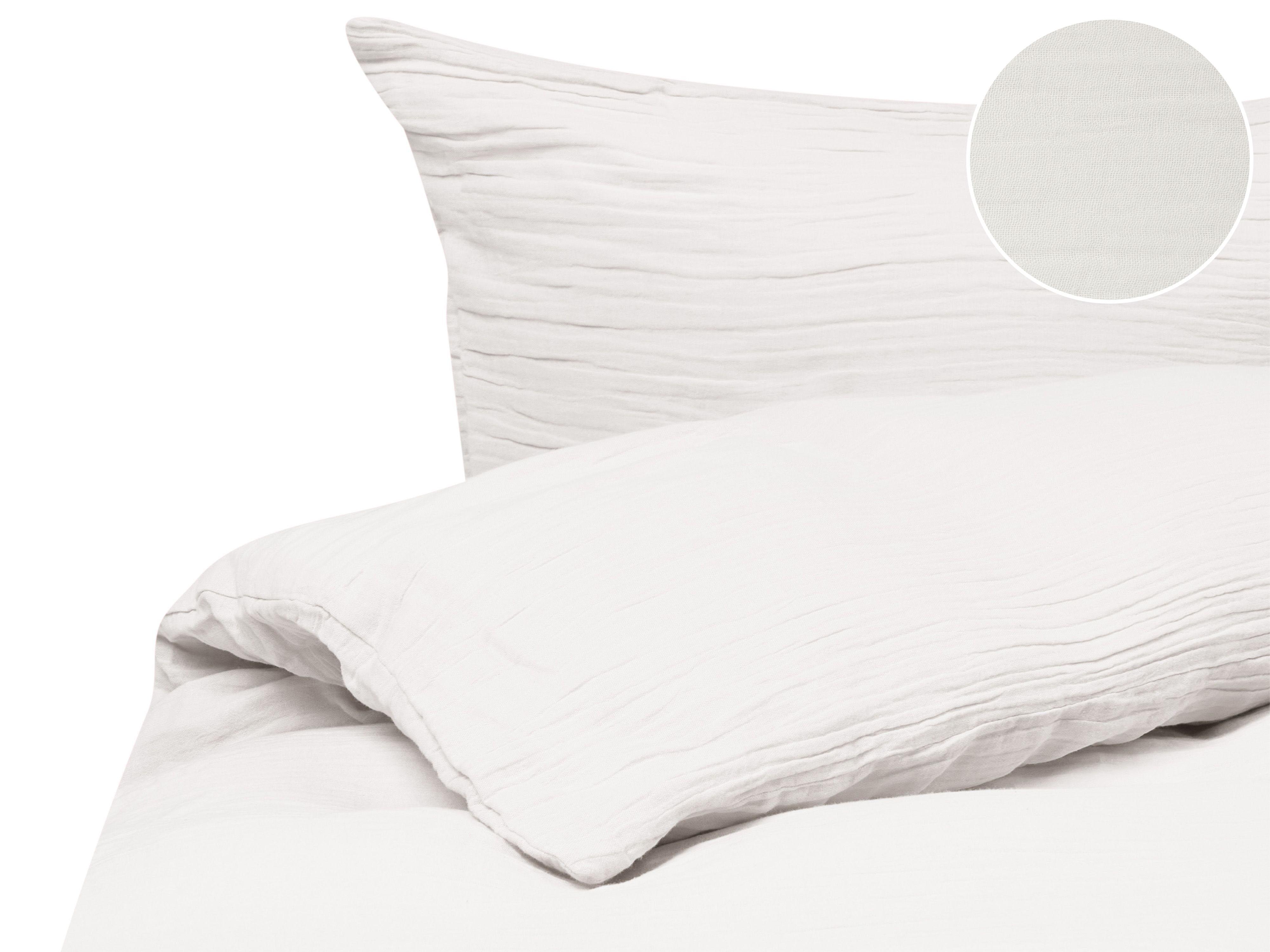 Dekbedovertrekset SUMNER Mousseline 220 x 240 cm Gebroken wit