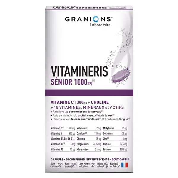 Granions Vitamineris Senior 1000mg + Vitamina C, Colina - 30 comprimidos
