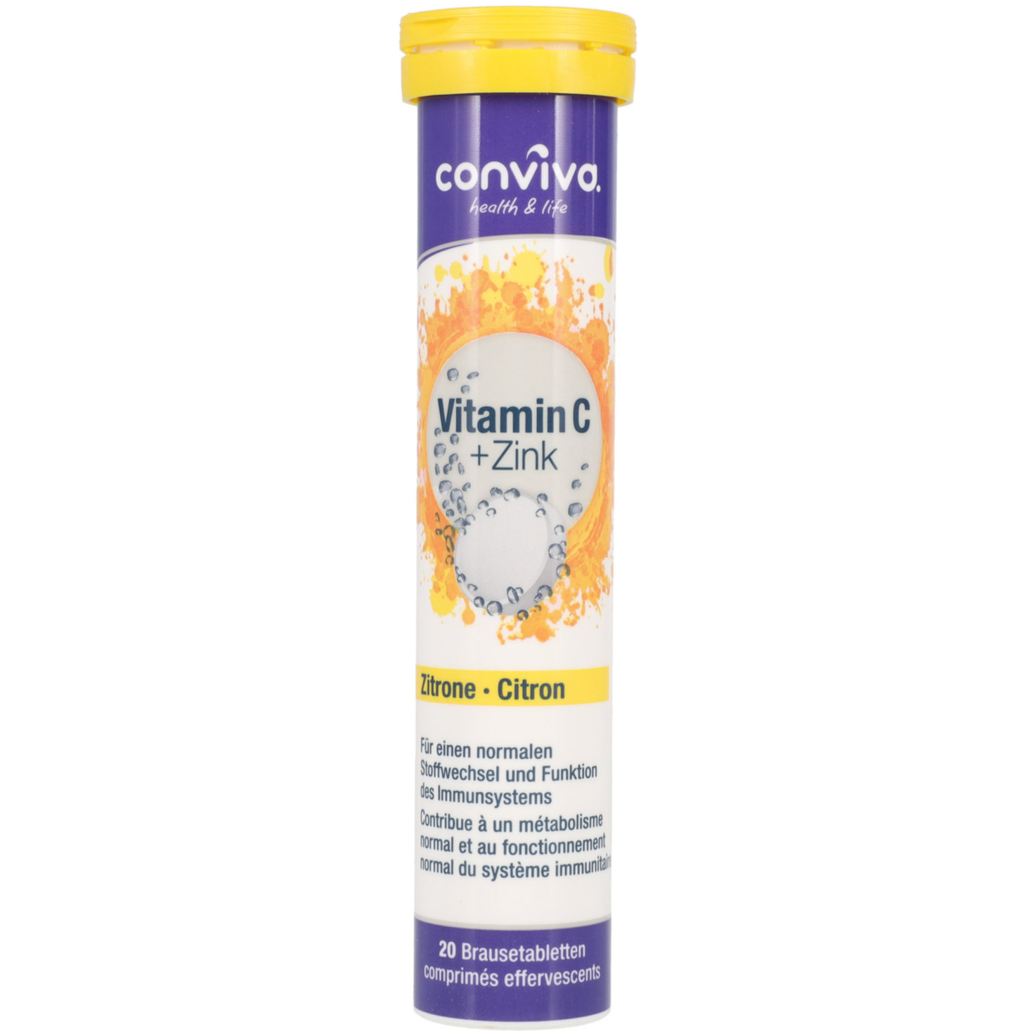 conviva Vitamin C + Zink Zitrone 20 Stück