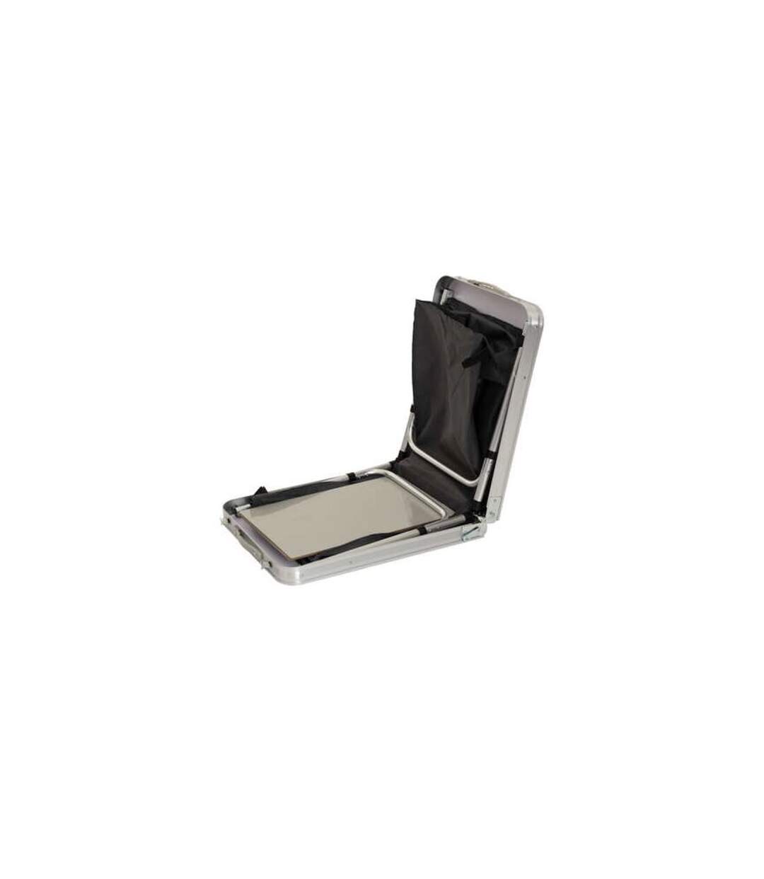 Table de Camping Rangement Intégré 120cm Gris