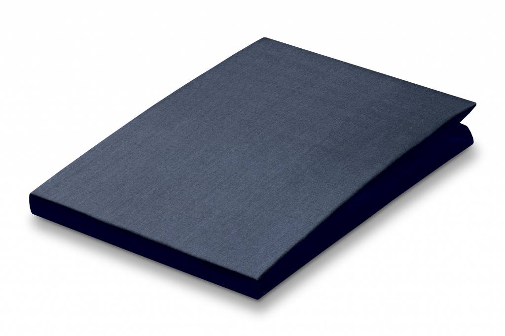 Percale Hoeslaken Navy | 180 x 210 cm | Blauw | Katoen