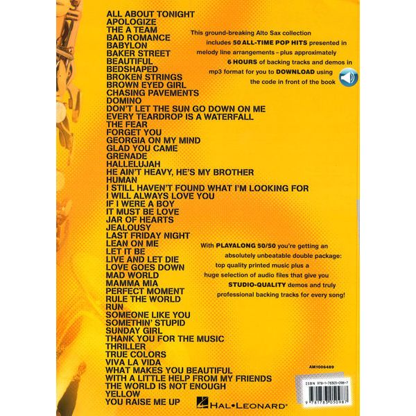 Wise Publications Playalong 50/50 - Alto Sax