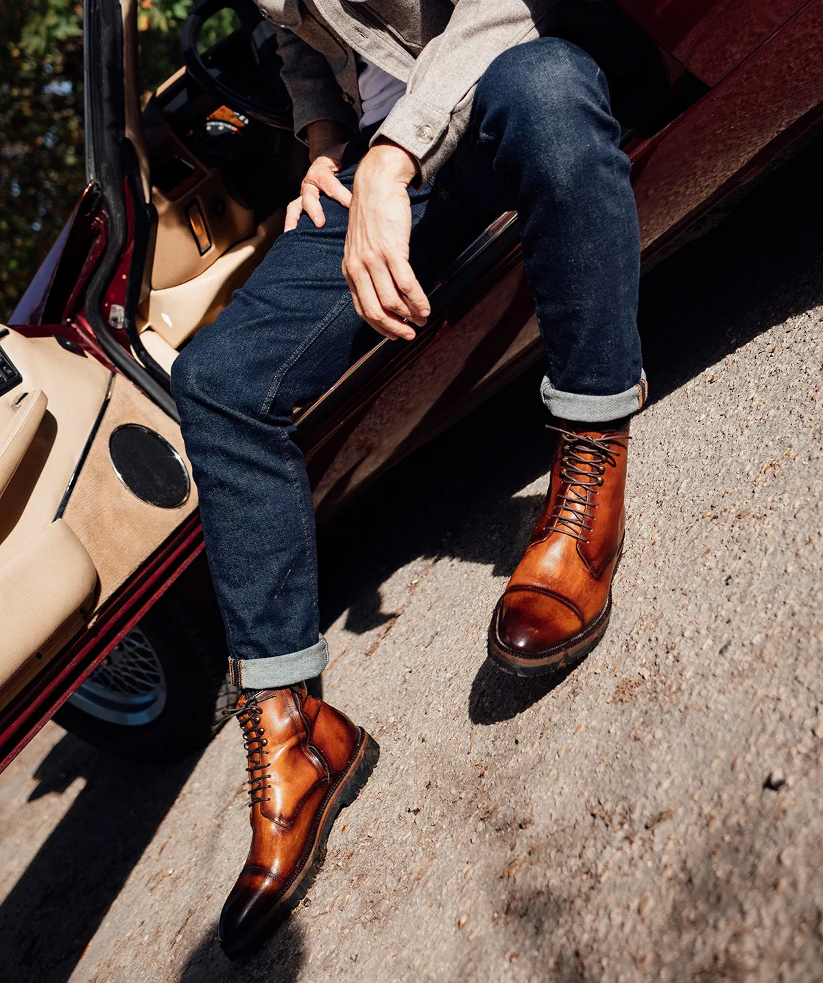 Bottines ALESSANDRO Marron Patiné