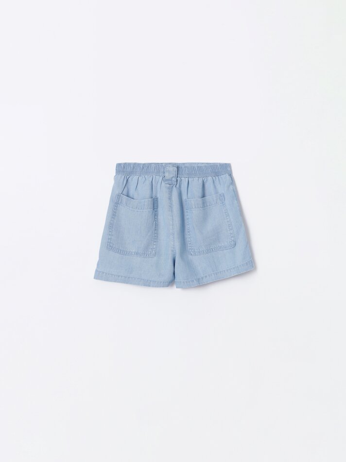 Shorts jeans leves - Índigo