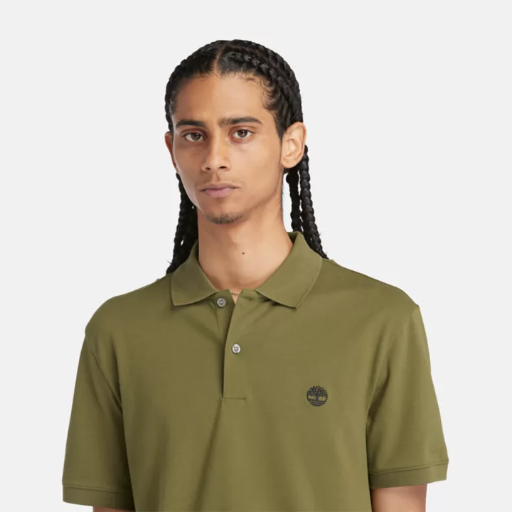 Polo stretch Merrymeeting River pour homme en vert