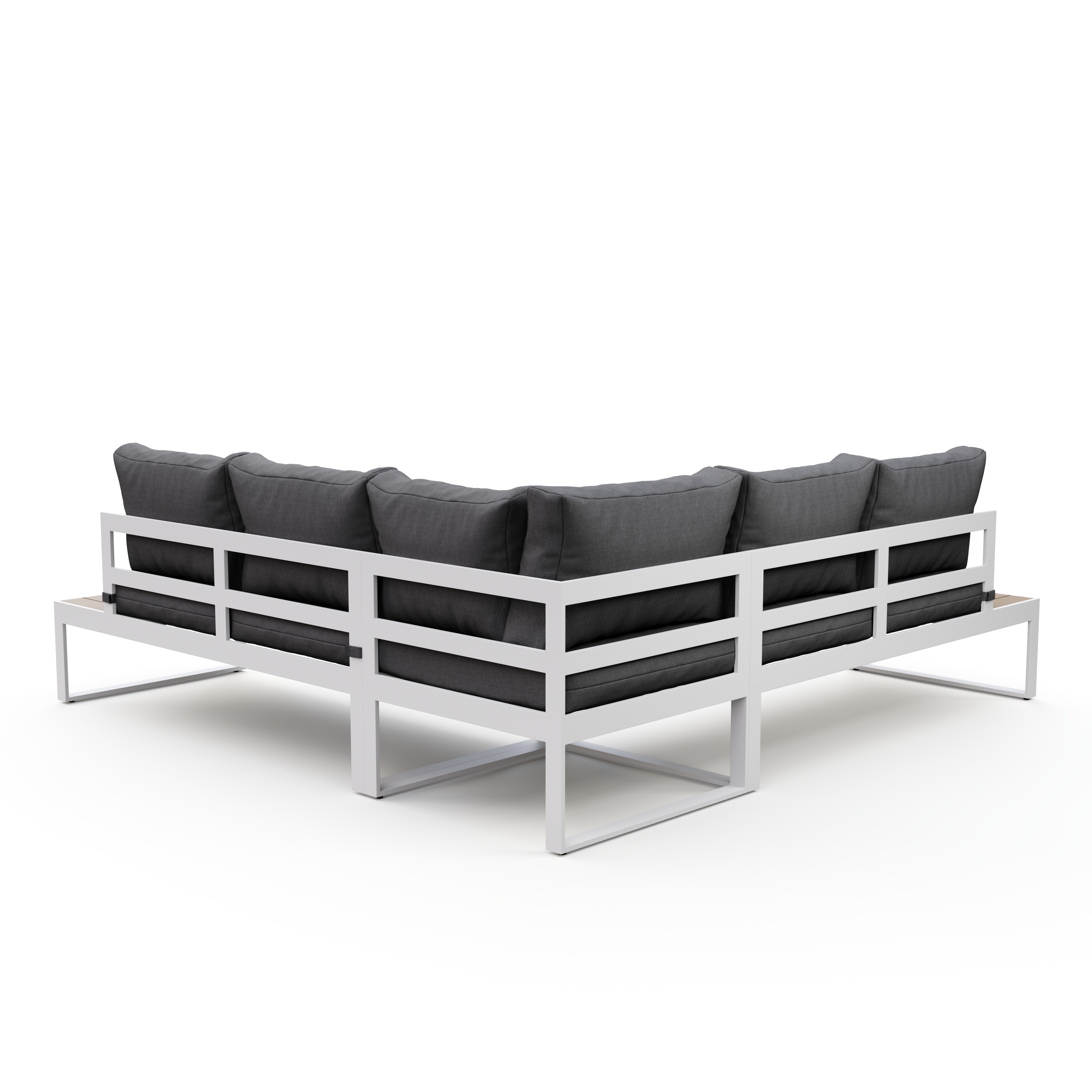 Lounge CAMILA anthrazit/weiss/braun