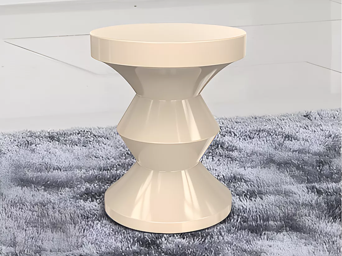 Table d'appoint en métal - Beige - ZOLIMI