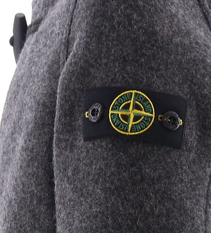 Stone Island Frakke - Uld - M?rkeGråmeleret