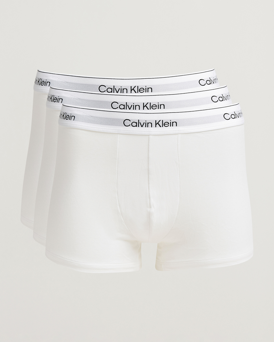 Calvin Klein 3-Pack Icon Cotton Stretch Relaxed Trunk White