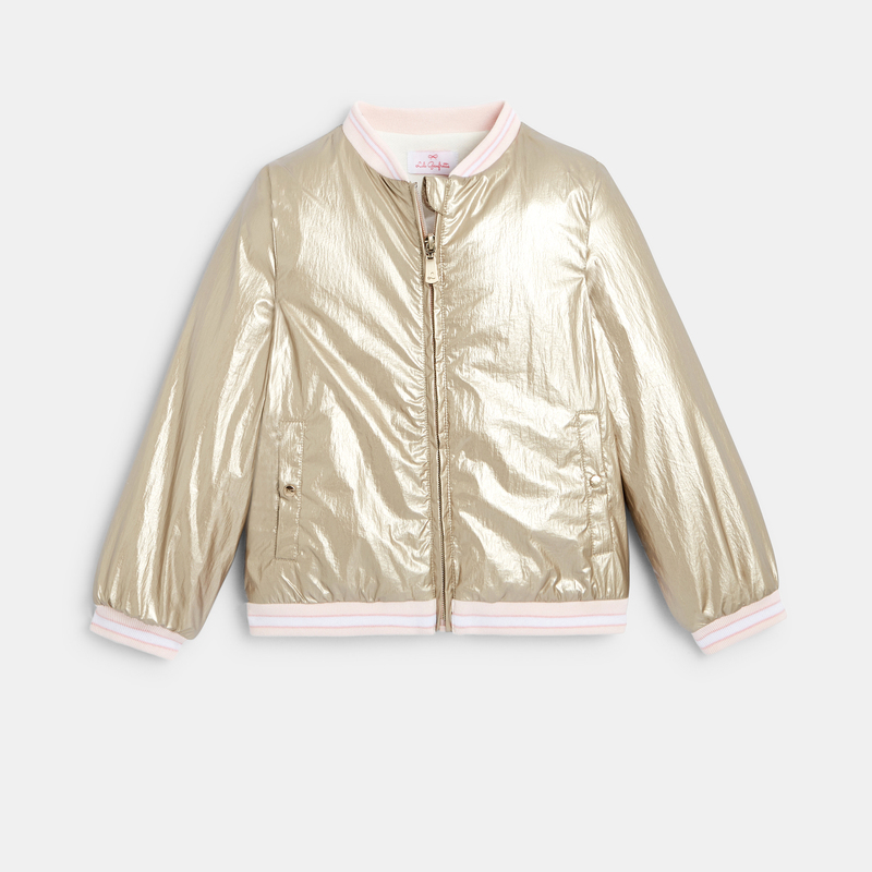 Veste dorée Lili Gaufrette jaune fille