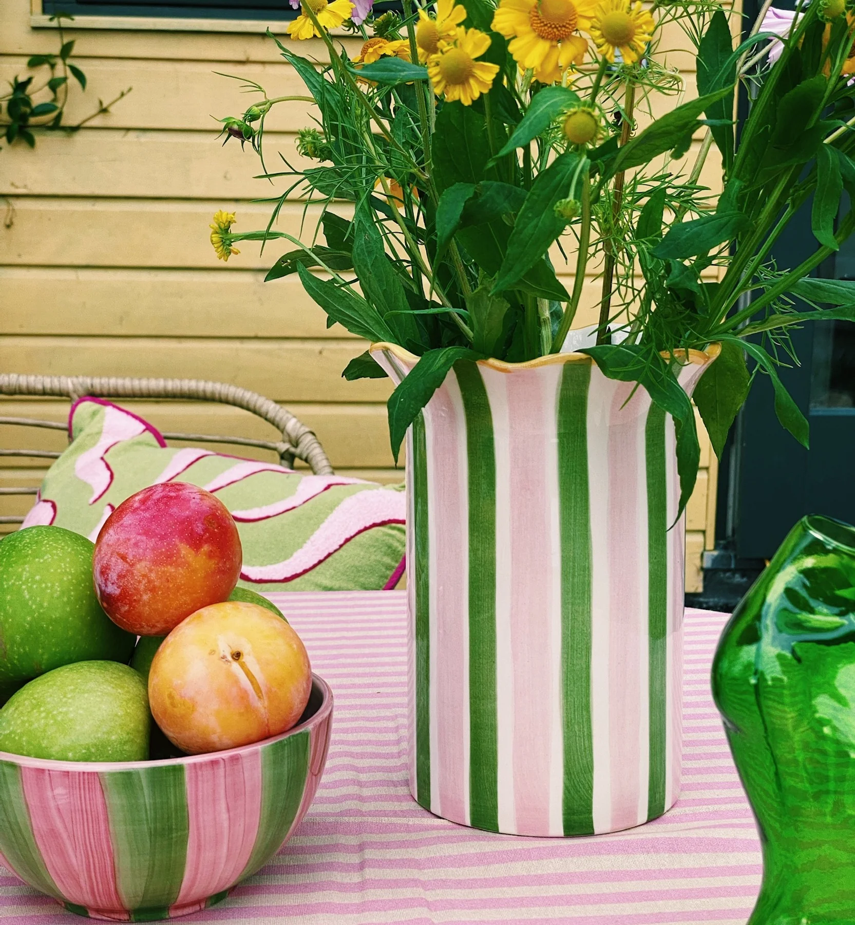 Anna + Nina  Ribbon Vase - Multicolor