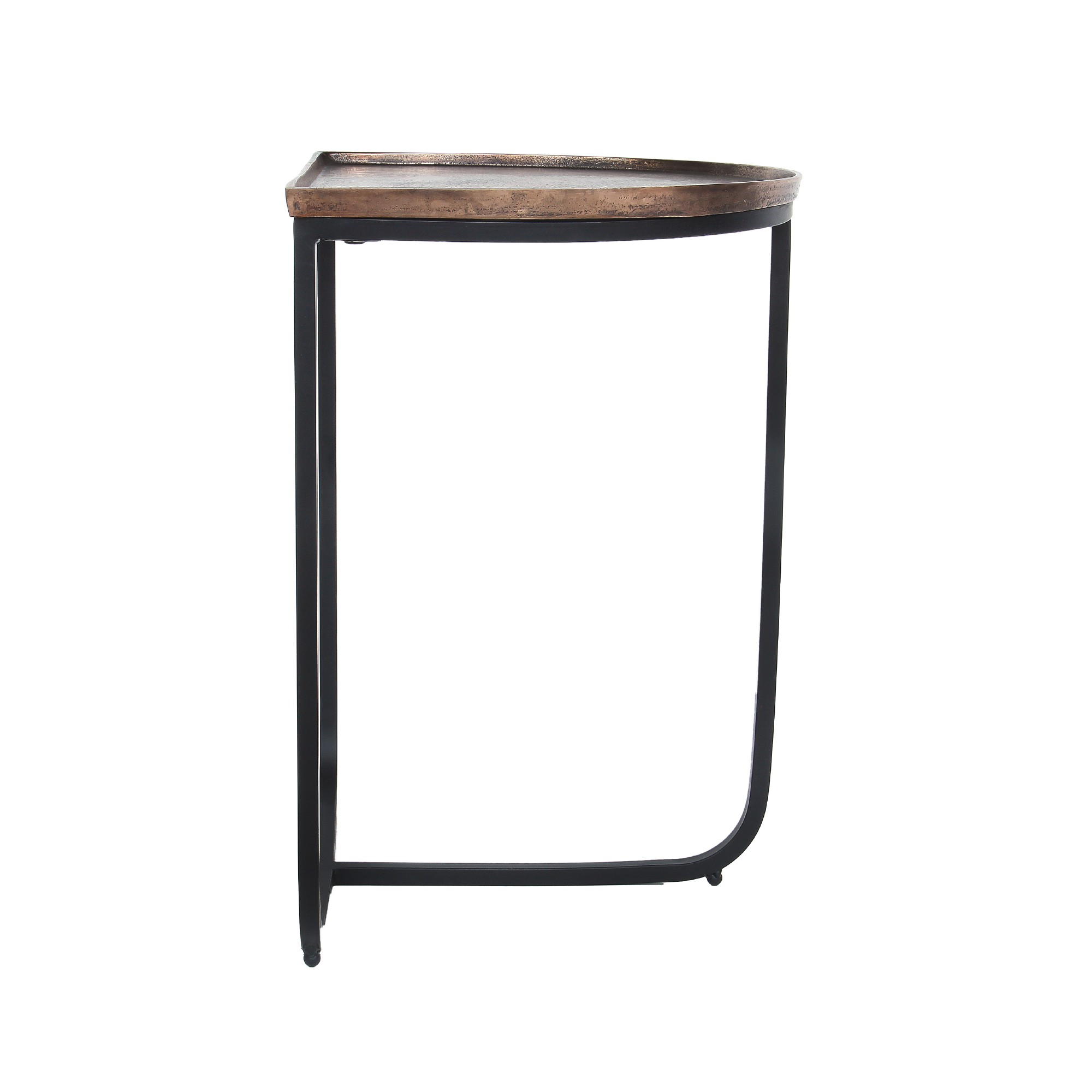 Tisch 'Nilay' M, kupfer, schwarz, B 45 cm, H 58 cm, T 38 cm von fischer's lagerhaus