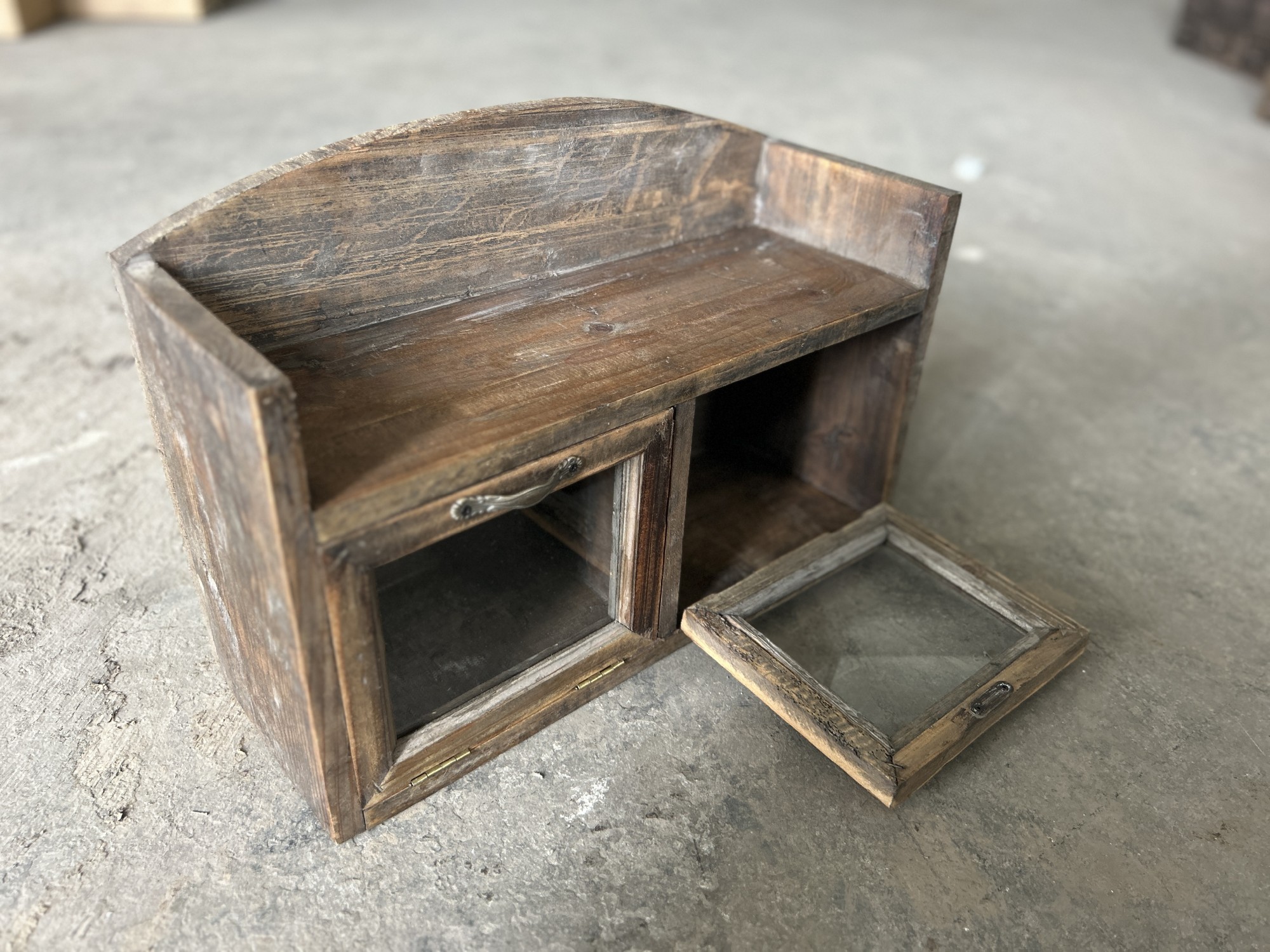 Holzkiste mit 2 Fächern, B 48 cm, L 18 cm, H 33 cm von fischer's lagerhaus
