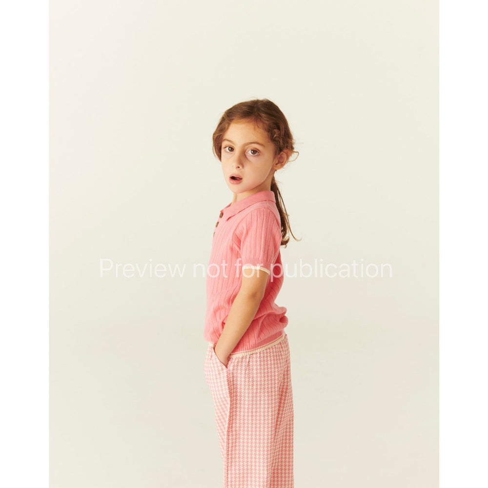 Køb COPENHAGEN COLORS Pink Houndstooth Mini Houndstooth Bukser