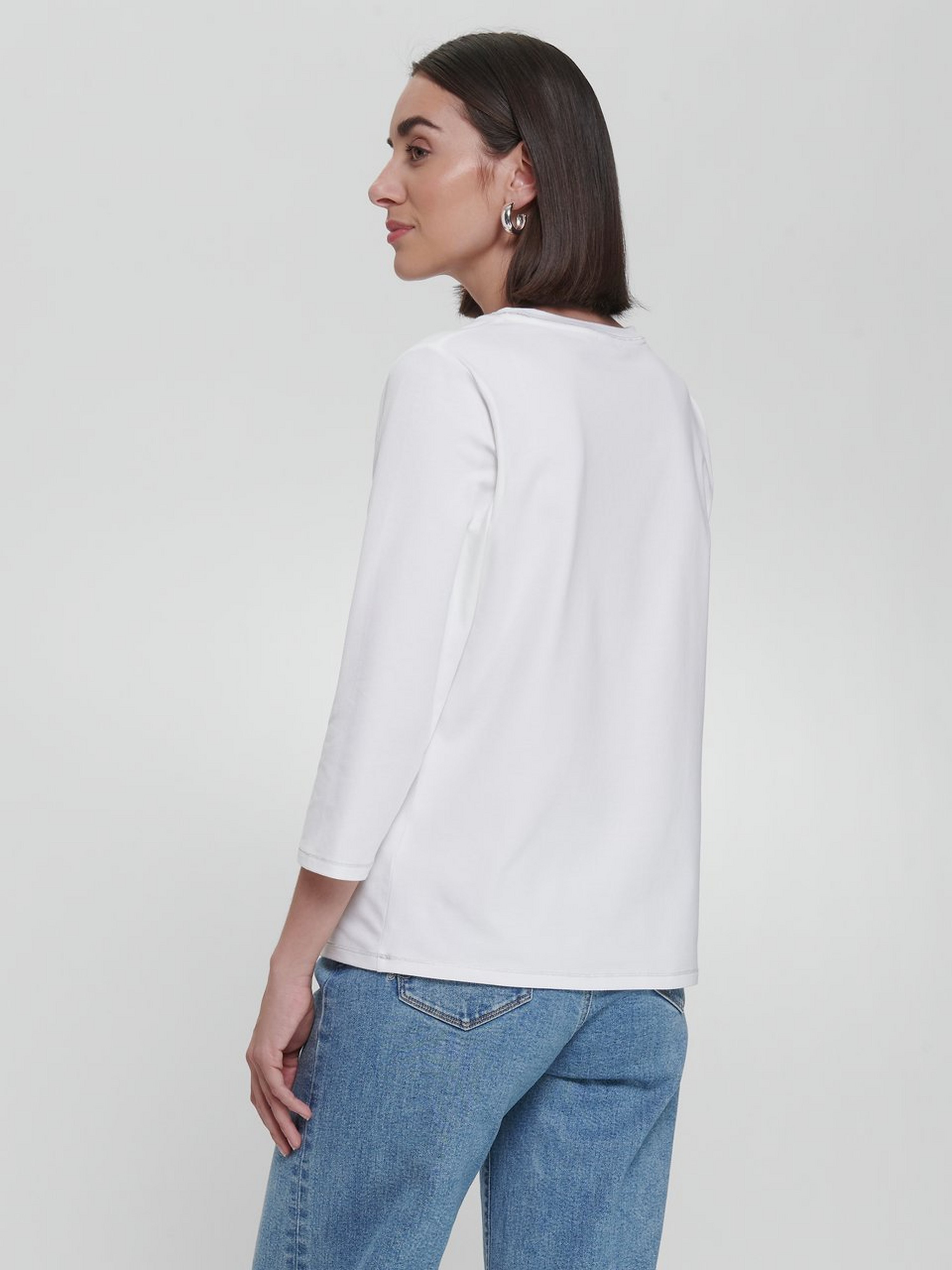 Rundhals-Shirt mit 3/4-Arm