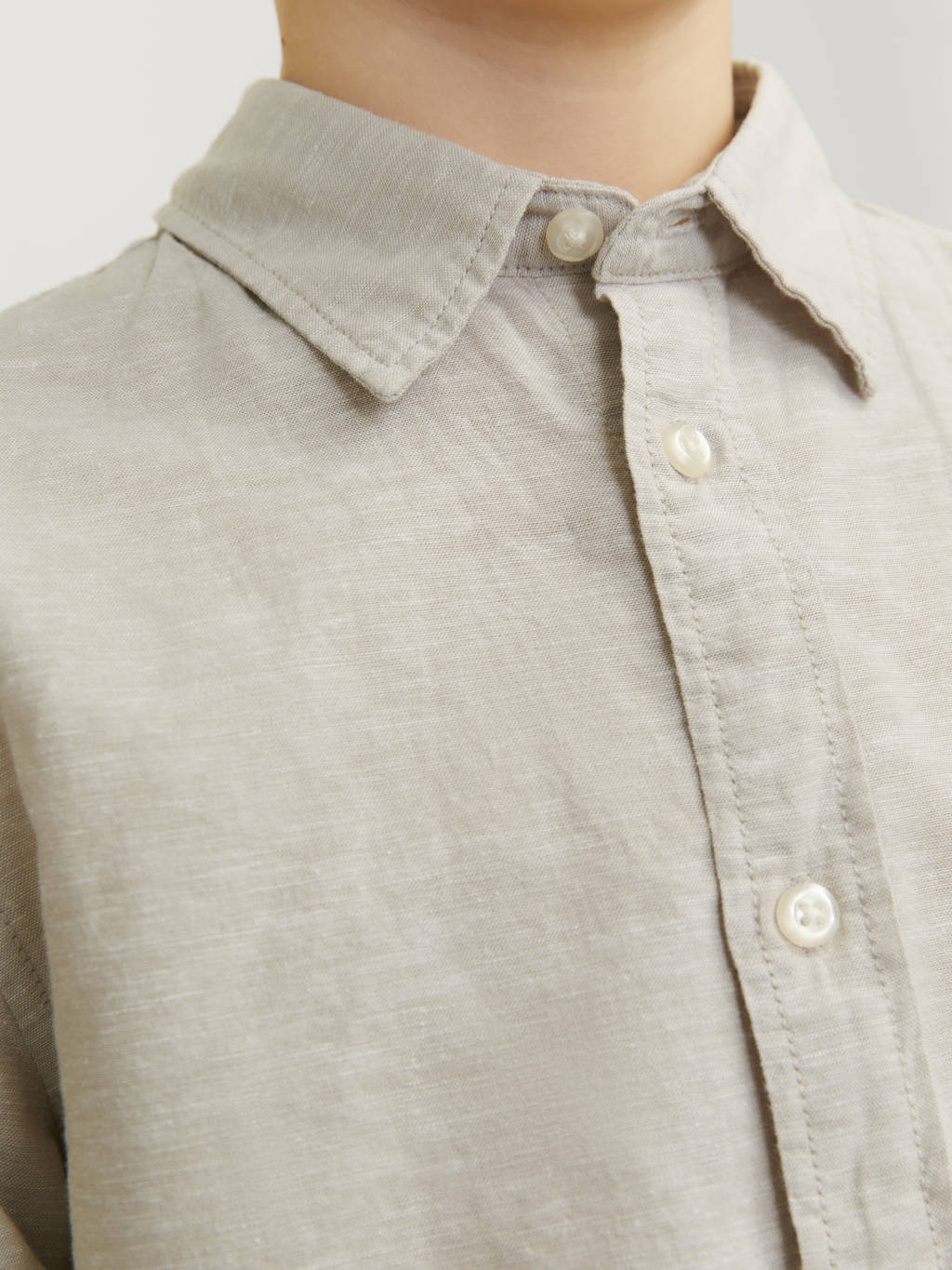JACK & JONES overhemd JJELINEN BLEND beige
