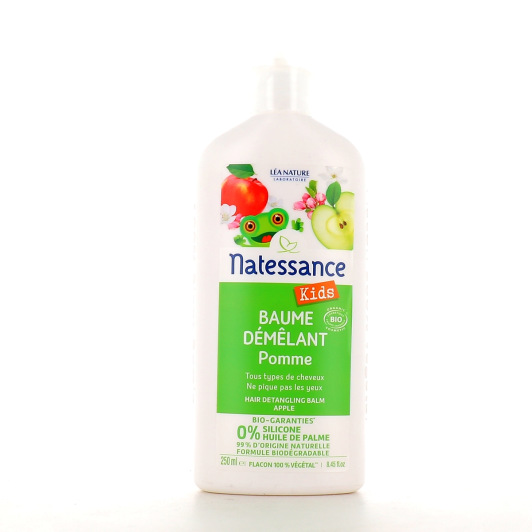 Baume démêlant cheveux à la pomme Natessance Kids Bio