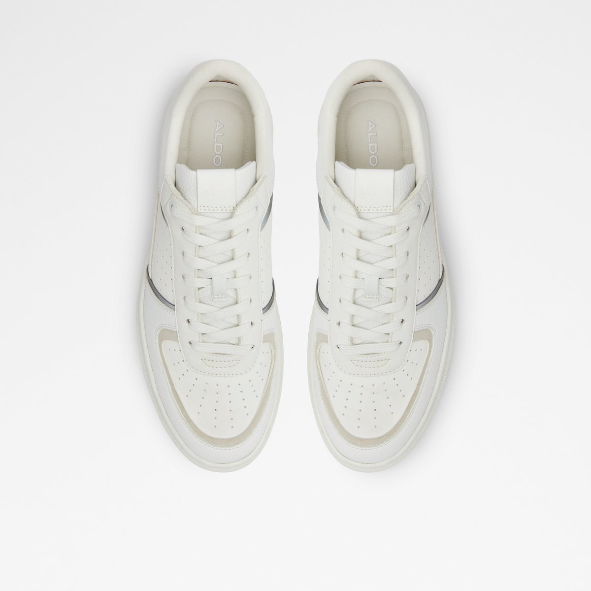 Drishtia White Synthetic Perf Men Low top