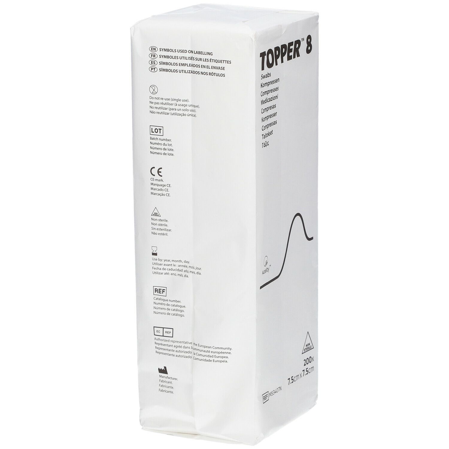 TOPPER 8 Kompresse 7,5 x 7,5 cm unsteril
