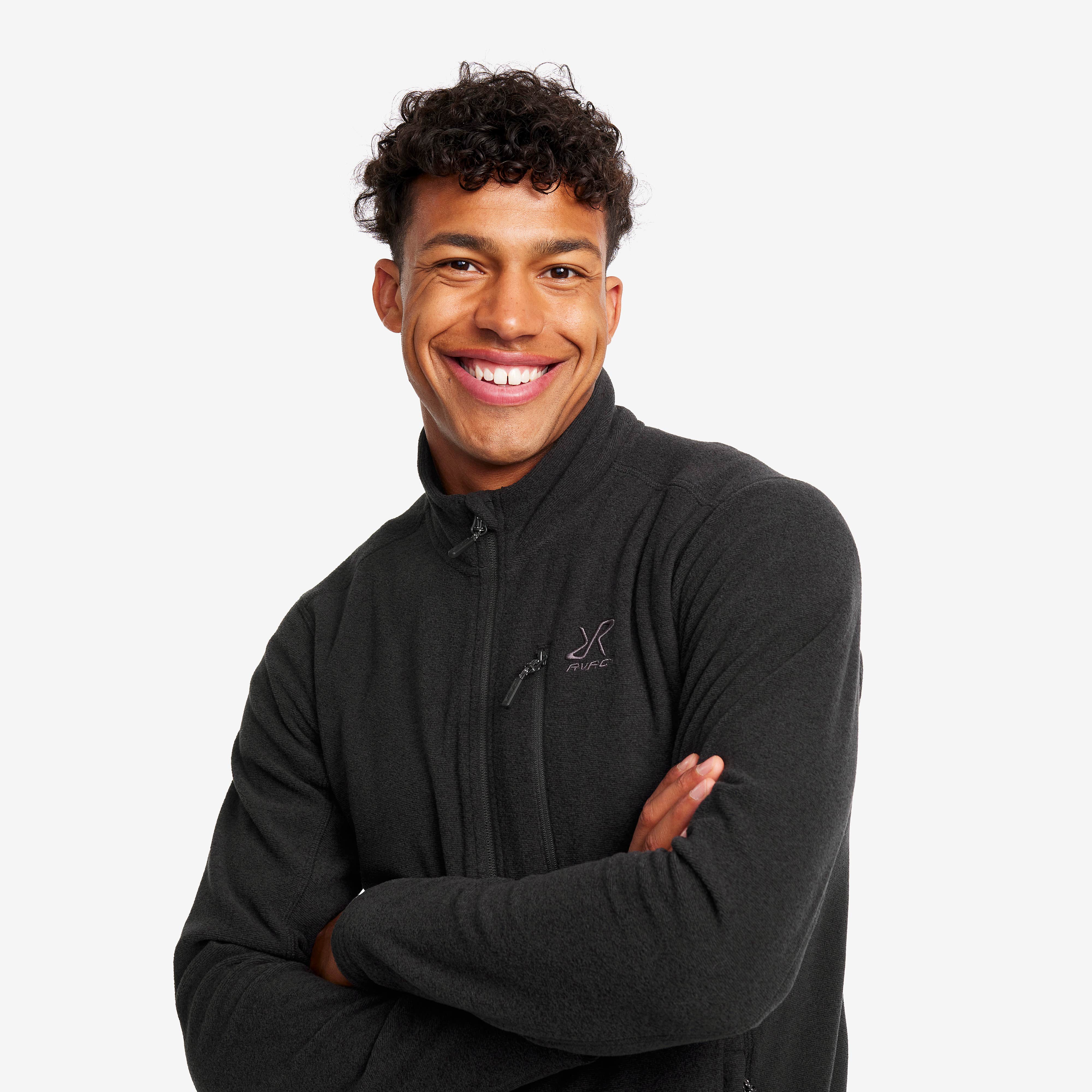 Essential Full-zip Fleece Herre Black