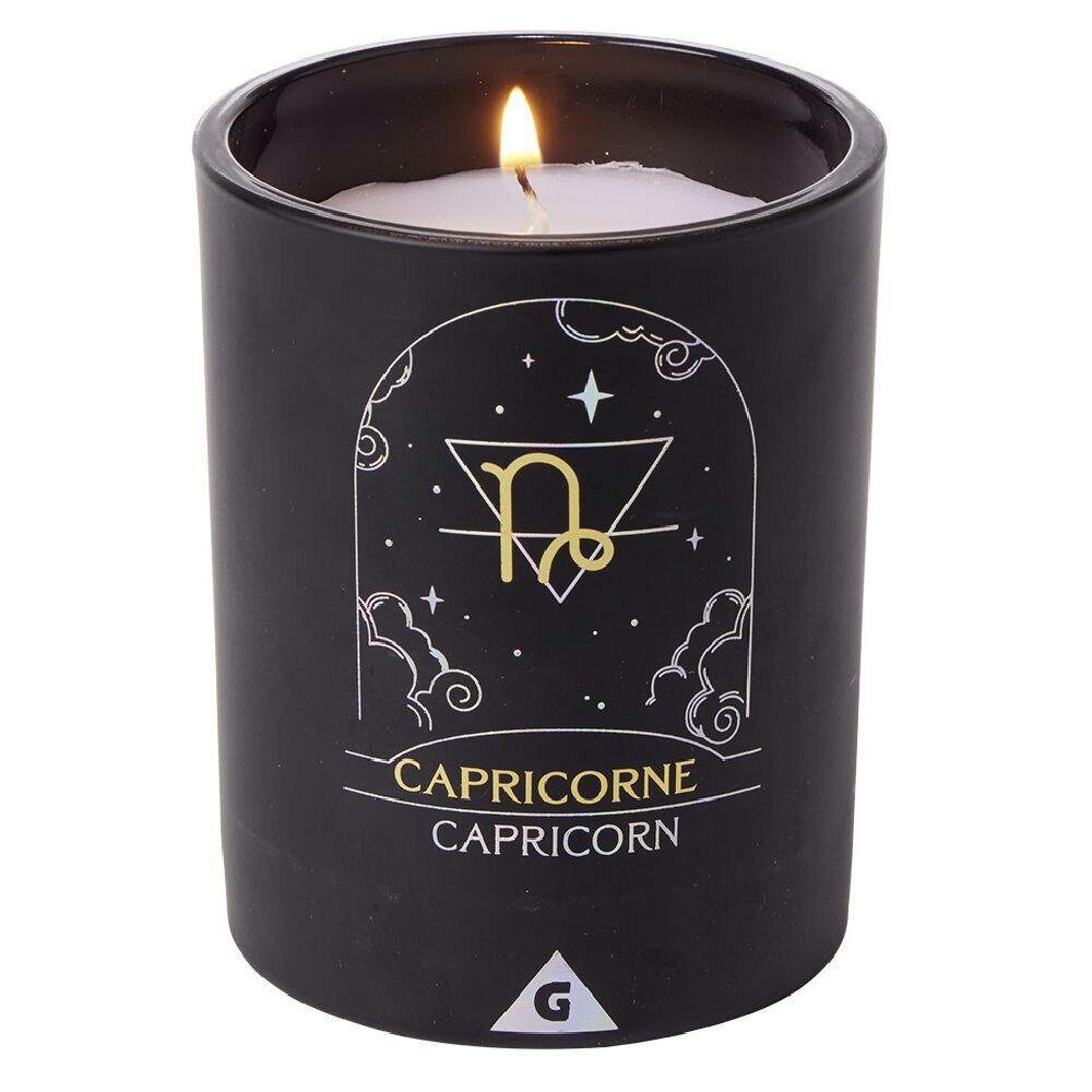 Bougie bijou doré signe astro Capricorne senteur patchouli 36H