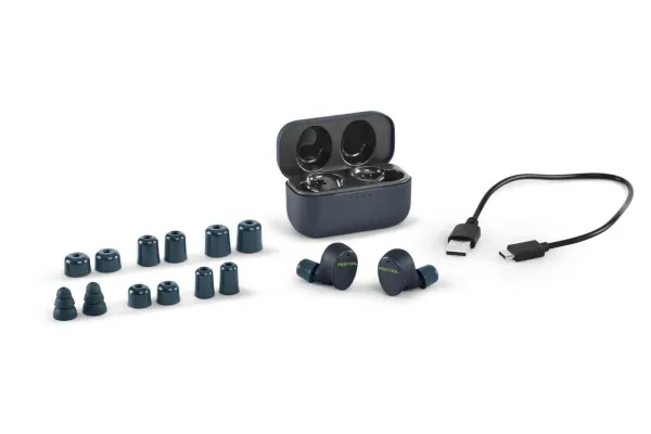 Festool GHS 25 I, I ørerne, Konstruktion, Slibning, Omgivelser med højt støjniveau, Maskindrift, Slibning, Grøn, 32 dB, 10 m, IP67
