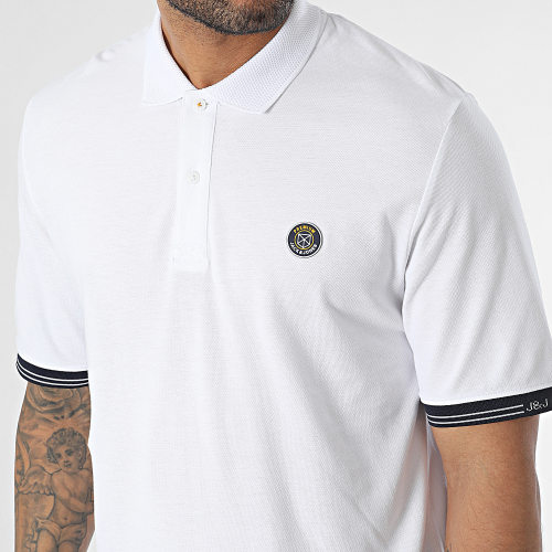 Polo Manches Courtes Rubber Blanc