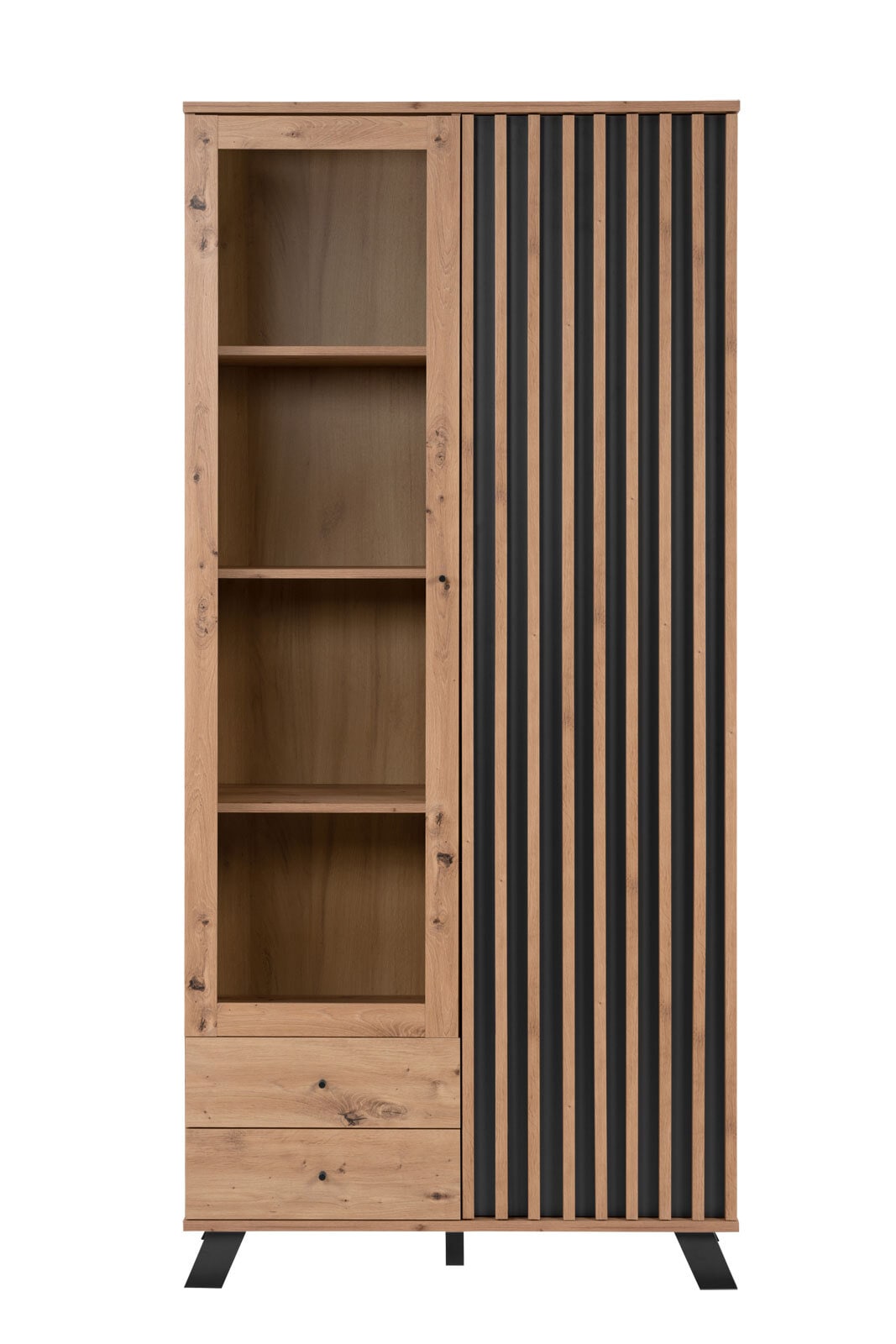 Vitrine MEDAN 92 x 198 cm Artisan Oak / anthrazit