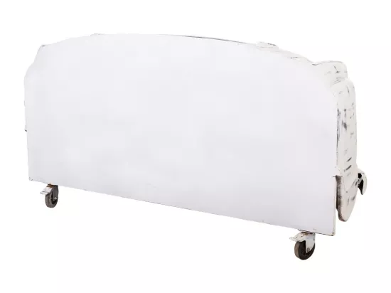Malle porte-bouteilles en métal blanc 155x82x85