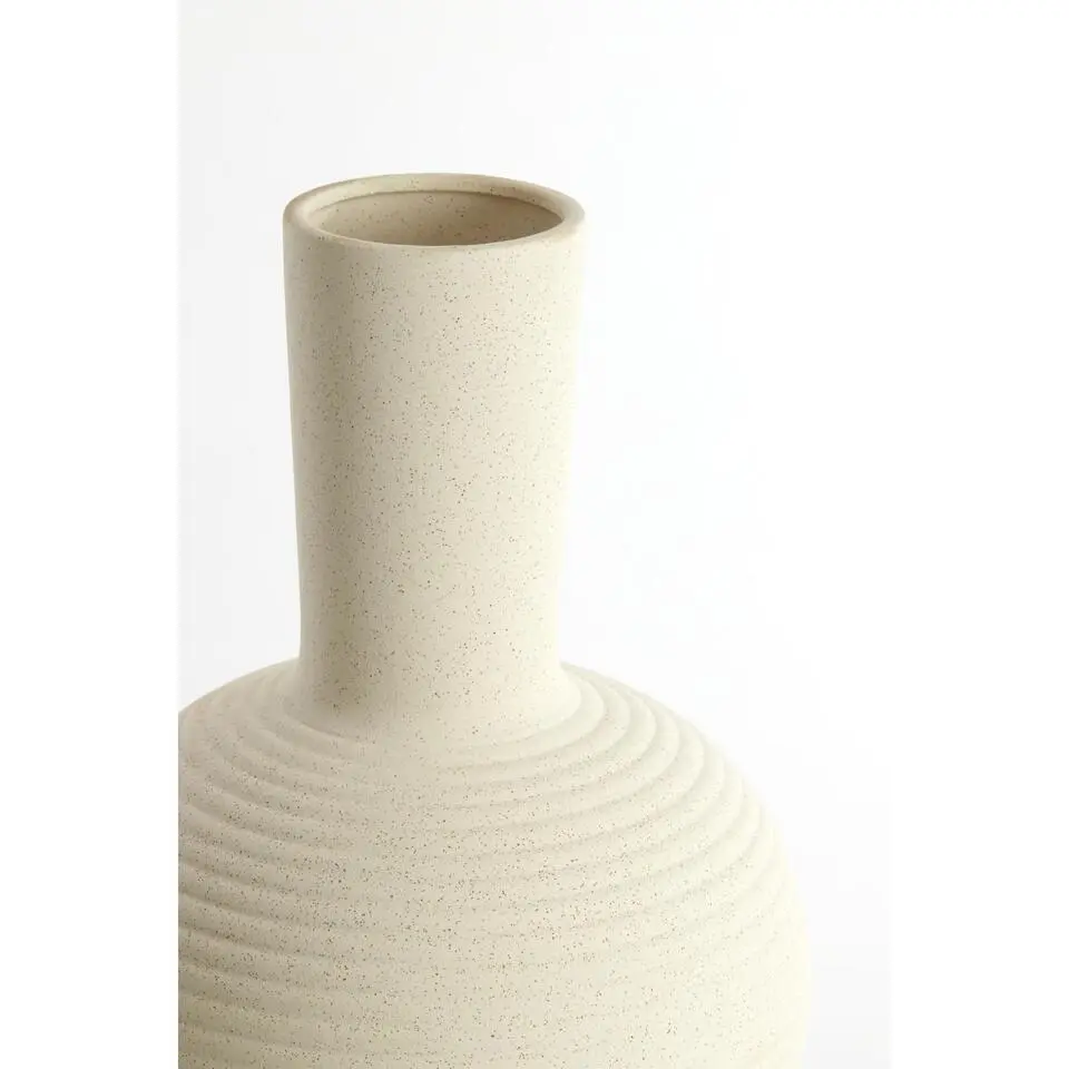 Light & Living - Ulloa vaas deco Ø34x52 cm - keramiek mat crème