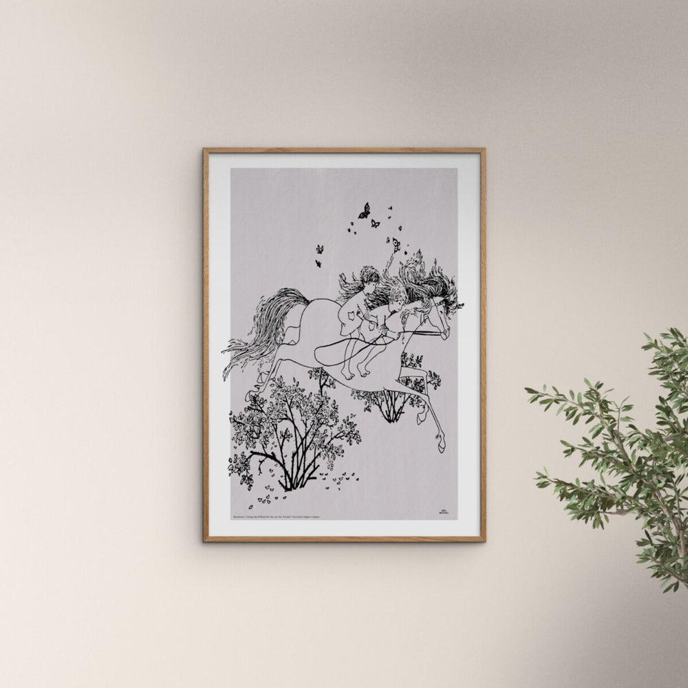 Køb Poster & Frame Astrid Lindgren - Jumping - Mio My Son