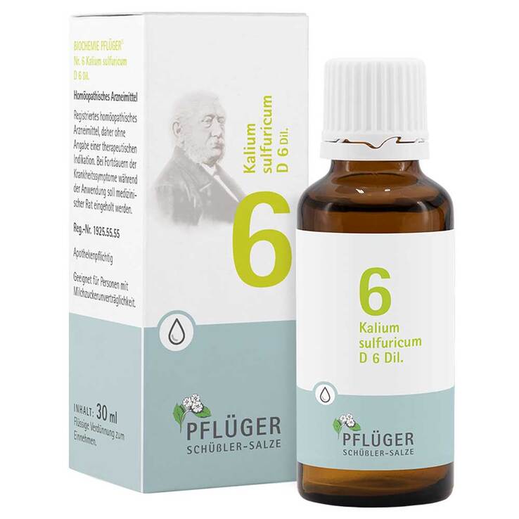 Biochemie Pflüger 6 Kalium sulfuricum D 6 Tropfen, 30 ml