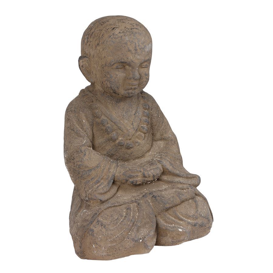 Betender Shaolin Mönch aus Beton 42cm