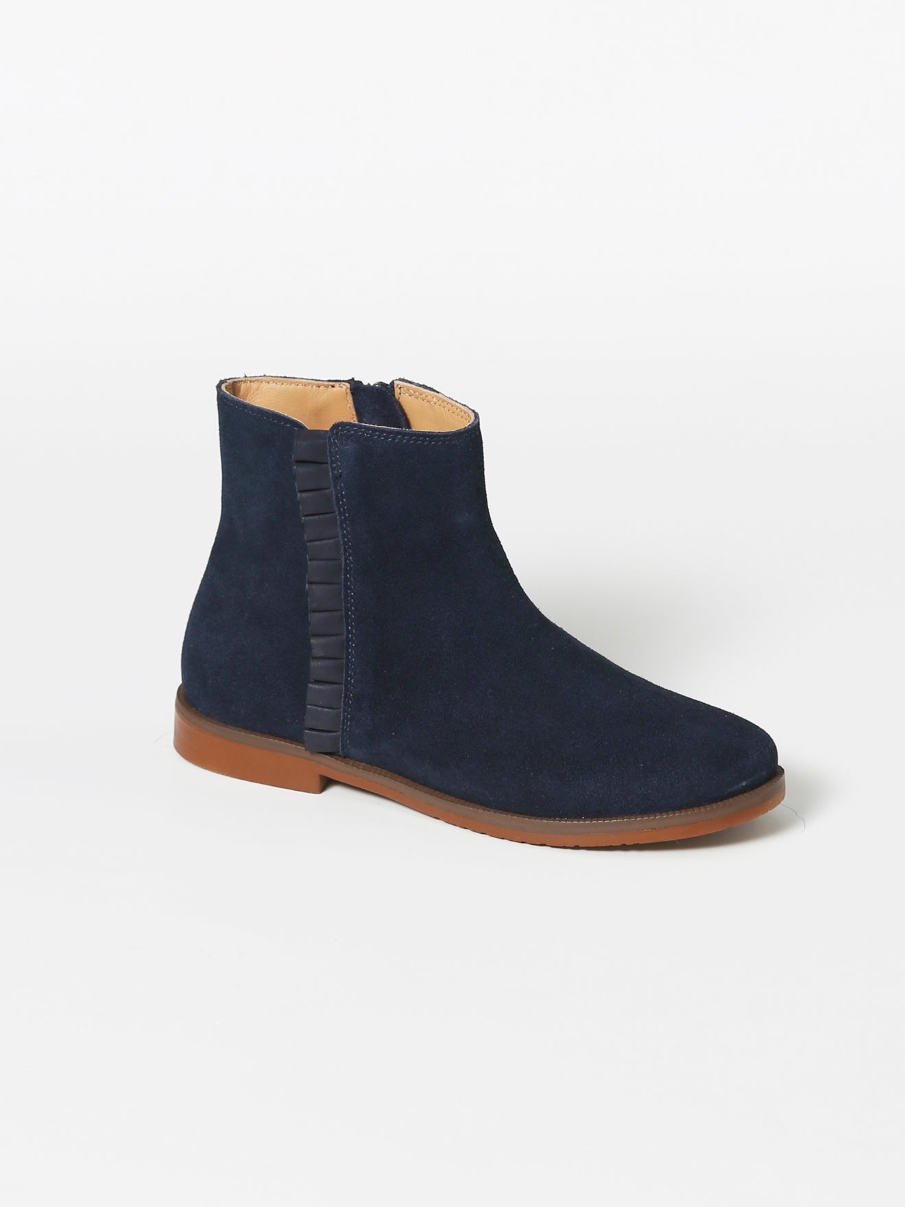 Boots froufrou en cuir Fille